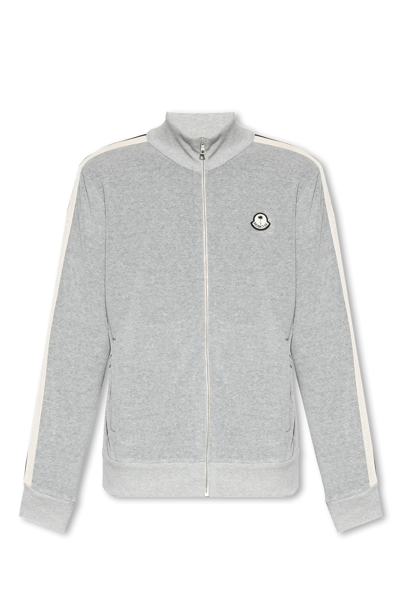 knitted two-way zip hoodie - SchaferandweinerShops Bulgaria - Grey 8  MONCLER PALM ANGELS Moncler Genius